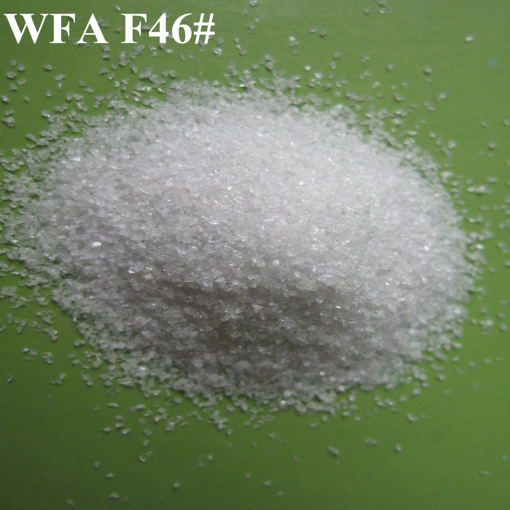 F46#目白刚玉 Al2O3≥99.2% 喷砂磨料白刚玉